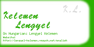 kelemen lengyel business card